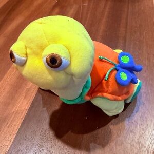 Tiny Love Vibrating Turtle Plush Orange Shell Butterfly Stuffed Animal As-Is